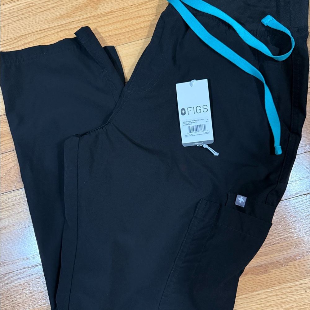 Figs Black Joggers with Elastic Waistband